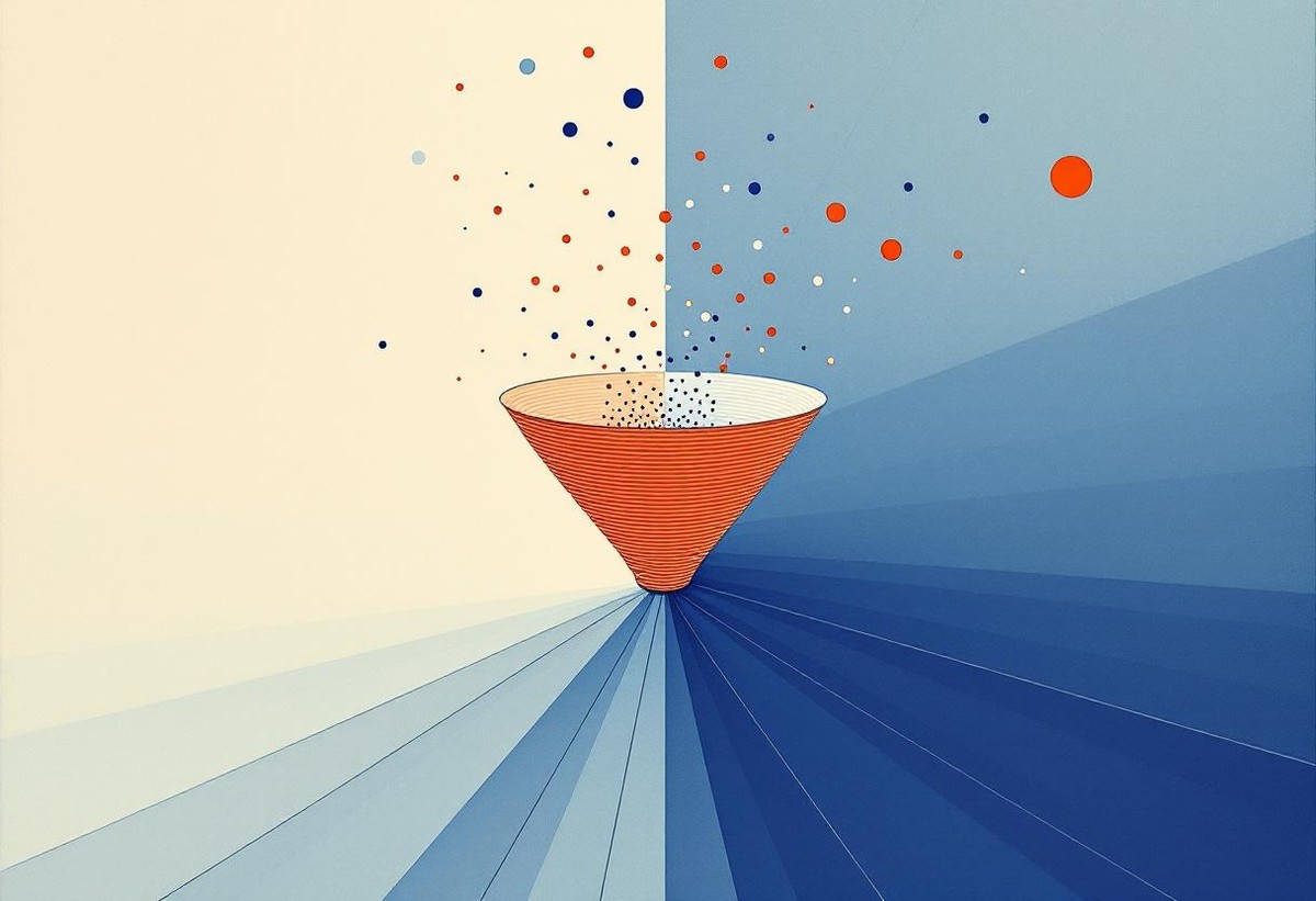 Editorial illustration of matched connections and measurable engagement outcomes across a conference programme