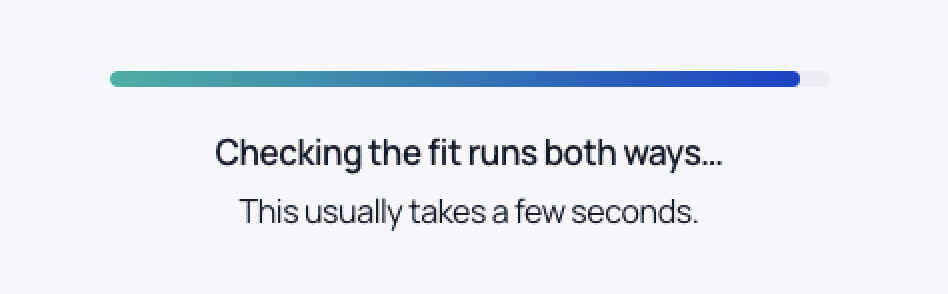 Checking the fit runs both ways
